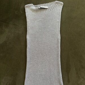 Zara Sleeveless Ribbed Knit Top in lilac